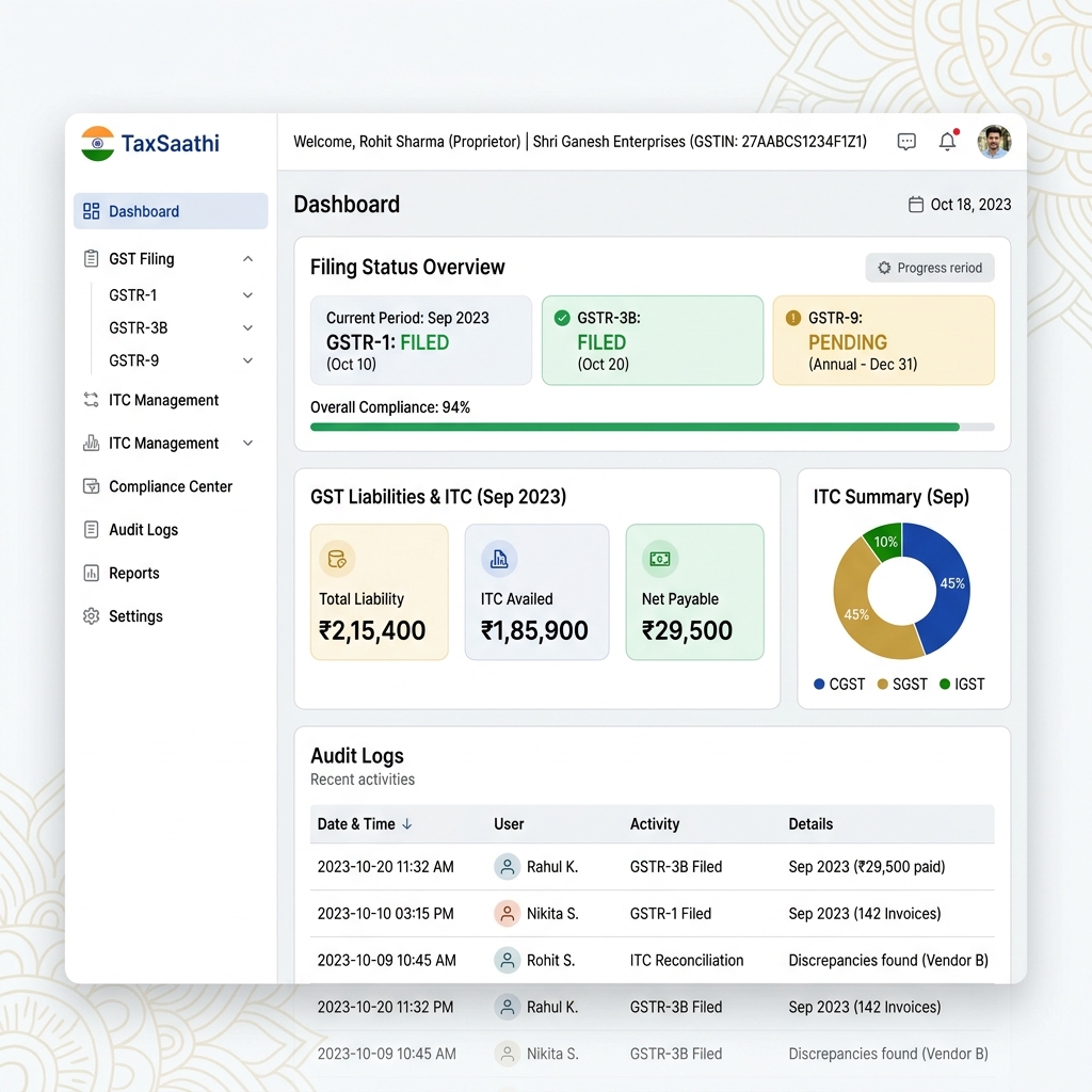 GST & Compliance UI